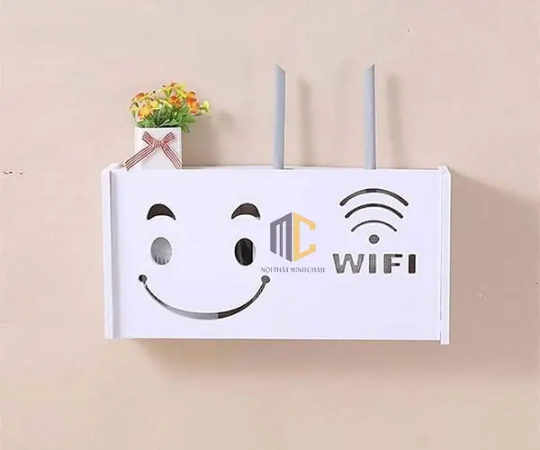 hộp đựng wifi treo tường mặt cười