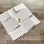 tấm ốp 3d pvc viên gạch màu trắng