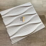 tấm tường 3d pvc lượn sóng màu trắng