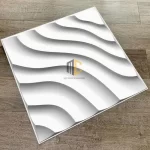 tấm nhựa trang trí 3d lượn sóng màu trắng