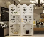 bình phong công sở kết hợp kệ hoa sen 4 tấm
