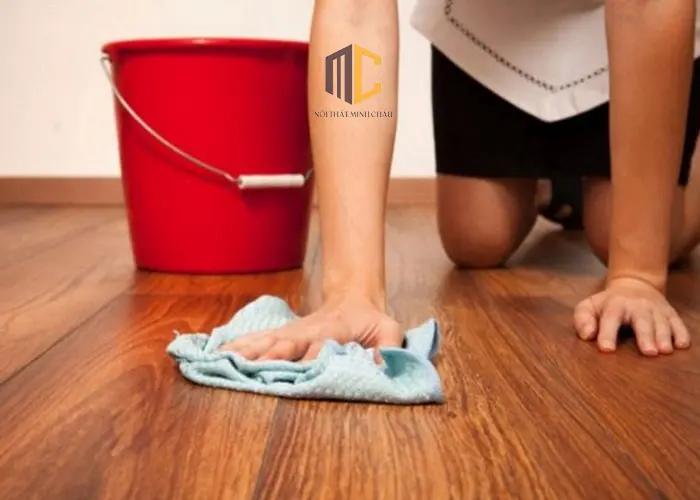 cách vệ sinh sàn nhựa giả gỗ tự dán