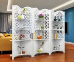 kệ bình phong chắn cầu thang vòng tròn 6 tấm