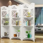 kệ gỗ bình phong nan chéo 6 tấm
