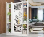 kệ vách ngăn cầu thang chim trúc 1 vách 2 kệ