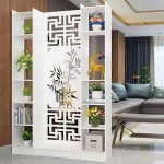 kệ vách ngăn cầu thang chim trúc 1 vách 2 kệ