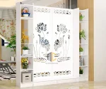 kệ vách ngăn phòng ngủ sen nước 2 vách 2 kệ