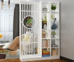 kệ vách ngăn văn phòng nan sọc 1 vách 2 kệ phải
