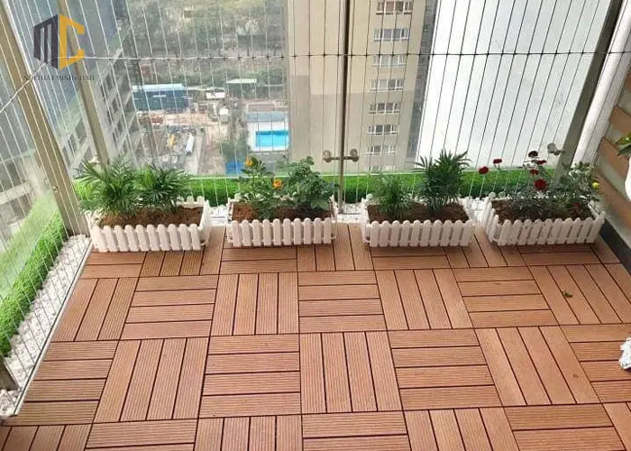 lợi ích khi sử dụng vỉ gỗ nhựa lót sàn ban công
