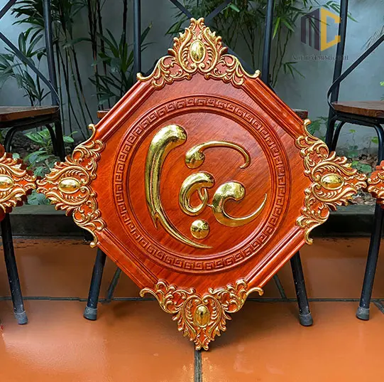 tranh gỗ chữ lộc treo bàn thờ