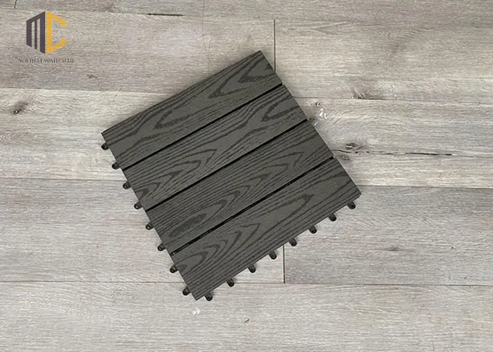 vỉ gỗ nhựa xanh đen vân gỗ