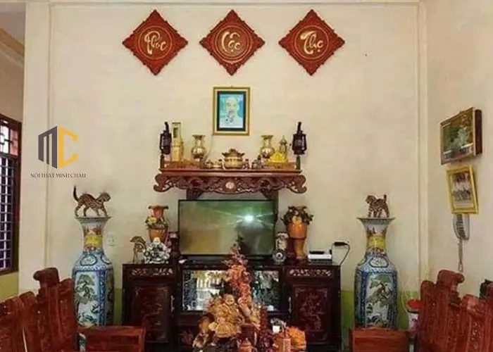 vị trí treo tranh phúc lộc thọ trên bàn thờ