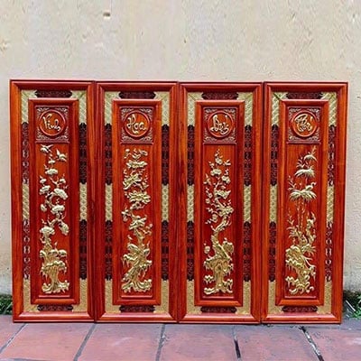 tranh gỗ tứ quý banner