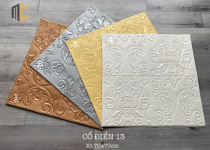 xốp dán tường phòng ngủ tân cổ điển 13