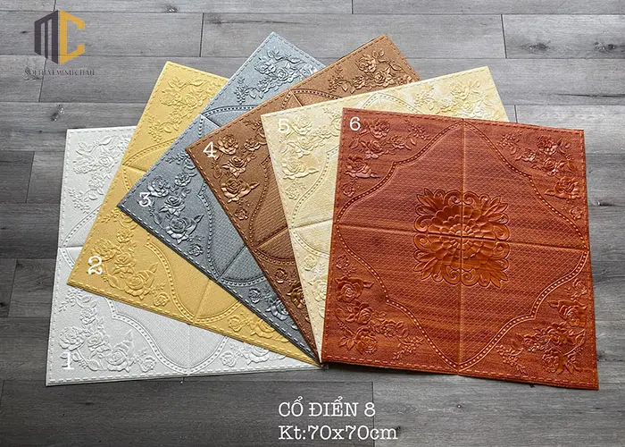 xốp dán tường phòng ngủ tân cổ điển 8