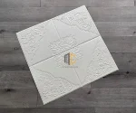 miếng dán tường hoa văn màu trắng