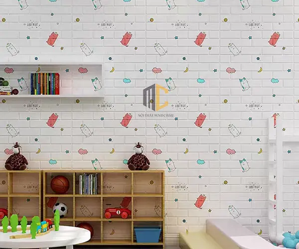 miếng xốp dán tường cho bé hoàn thiện