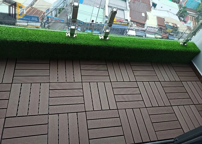 sàn gỗ nhựa composite ban công