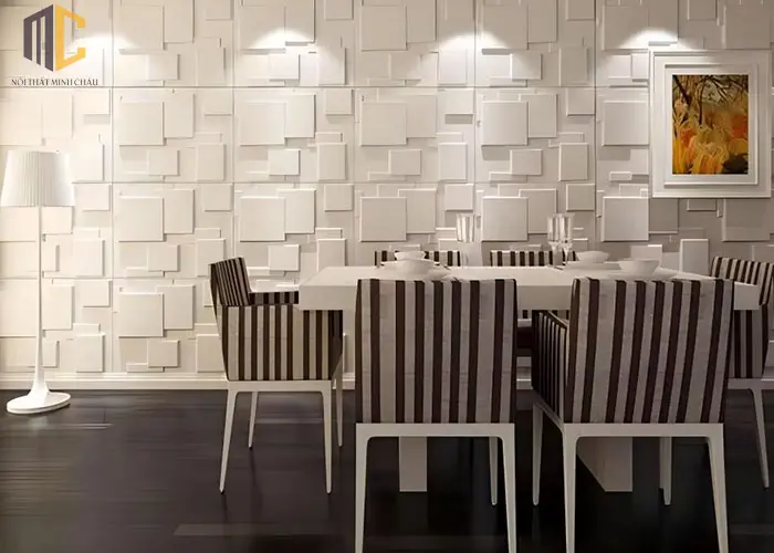 tấm ốp tường 3d phòng ăn