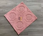 tấm xốp ốp tường 3d hoa thị màu hồng phấn