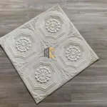 tấm xốp ốp tường 3d hoa thị màu trắng