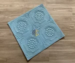 tấm xốp ốp tường 3d hoa thị màu xanh