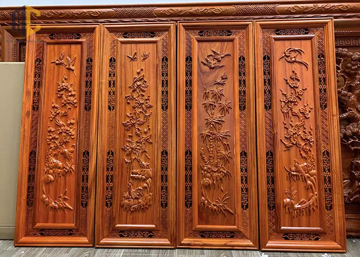 tranh gỗ tứ quý