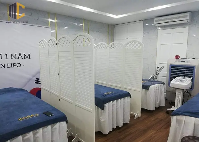 vách ngăn di động spa