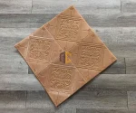 xốp dán tường 3d họa tiết màu cafe