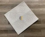xốp dán tường 3d họa tiết màu trắng