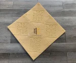 xốp dán tường 3d họa tiết màu vàng kem