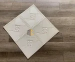 xốp dán tường 3d hoa văn màu trắng