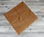 xốp dán tường da hoa hồng màu cafe