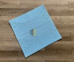 xốp dán tường da hoa hồng màu xanh