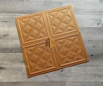 xốp dán tường hình quả trám màu cafe