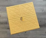 xốp dán tường hình quả trám màu vàng kem
