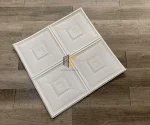 xốp dán tường ô vuông màu trắng