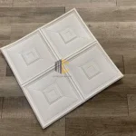 xốp dán tường ô vuông màu trắng
