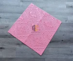 xốp dán tường tân cổ điển màu hồng phấn