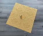 xốp dán tường tân cổ điển màu vàng kem