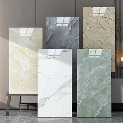 xốp dán tường vân đá banner