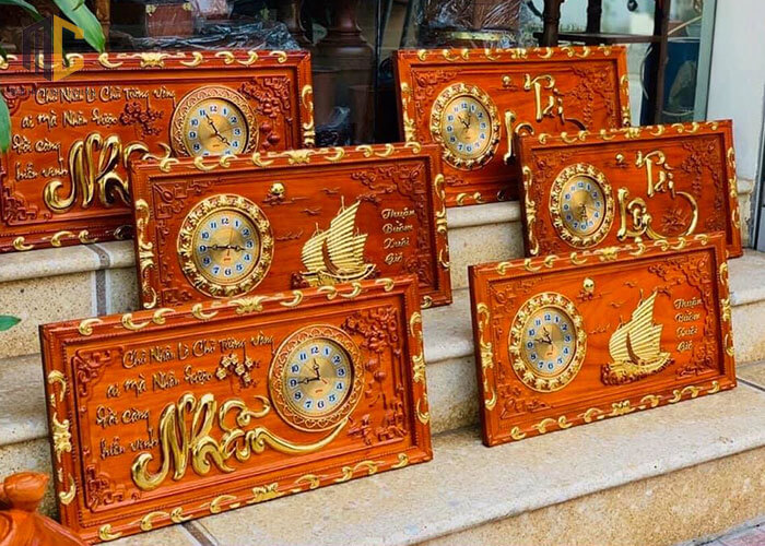 đồng hồ gỗ treo tường hải phòng