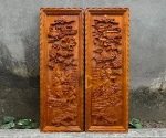 tranh gỗ công cha nghĩa mẹ pu