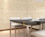 xốp dán tường màu gỗ sồi nga hoàn thiện