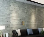 xốp dán tường vân gỗ xám ghi hoàn thiện