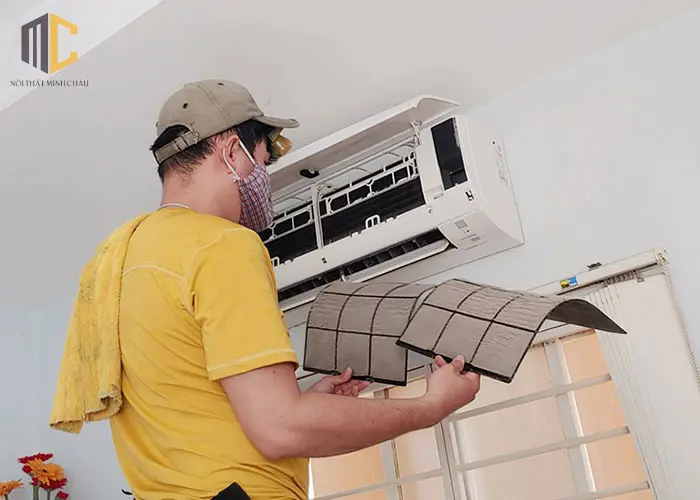 vệ sinh lưới lọc giàn lạnh điều hòa