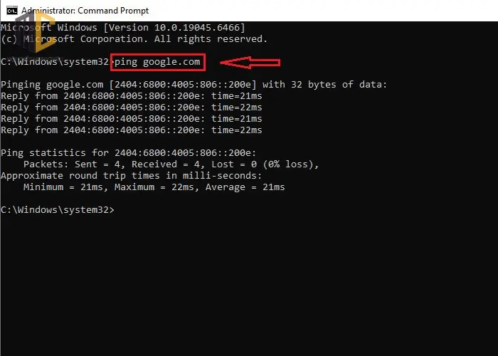 kiểm tra tốc độ mạng bằng command prompt 1