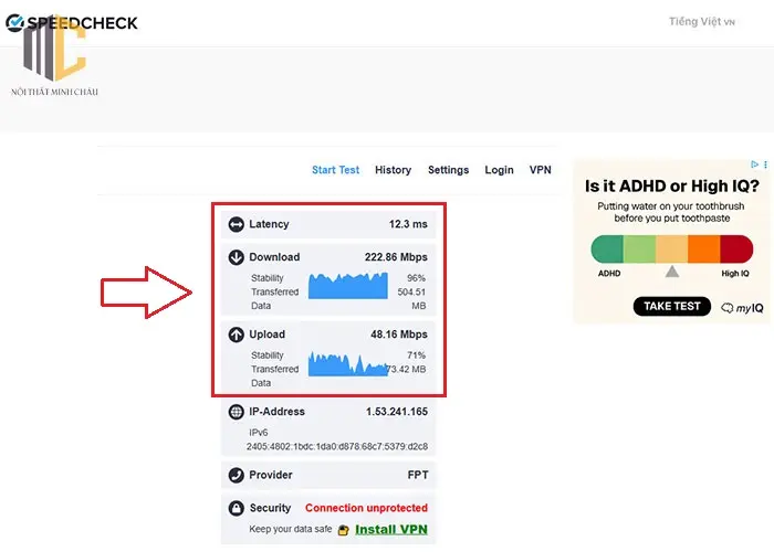 kiểm tra tốc độ mạng bằng speedcheck 1